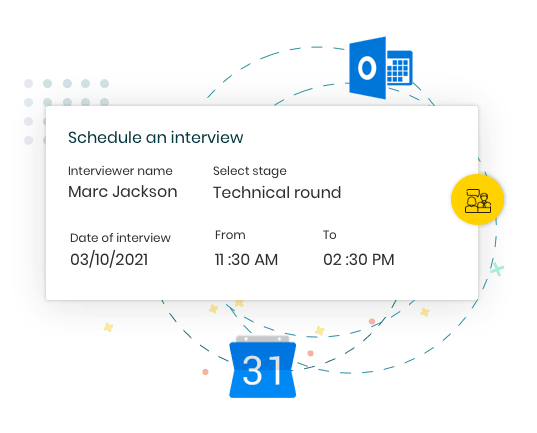 Schedule interviews with calendar invites